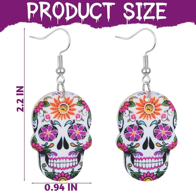 Fullive Thanksgiving Earrings, Fall Stud Dangle Turkey Earrings, Hypoallergenic Thanksgiving Accessory for Women Adult - Image 2